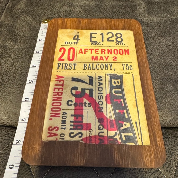 VTG Ticket Stub to Buffalo Bill Cody's Wild West Show Madison Square - Picture 4 of 4